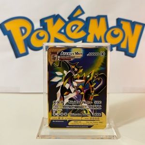 COPY - Pokémon Arceus VMax HP10000 Gold Metal Card Gigantamax